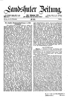 Landshuter Zeitung Freitag 22. November 1867