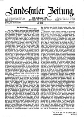 Landshuter Zeitung Freitag 29. November 1867