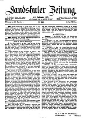 Landshuter Zeitung Mittwoch 25. Dezember 1867