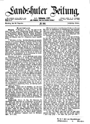 Landshuter Zeitung Samstag 28. Dezember 1867