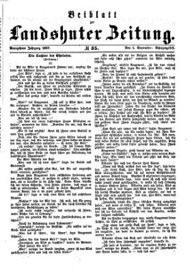 Landshuter Zeitung Sonntag 1. September 1867