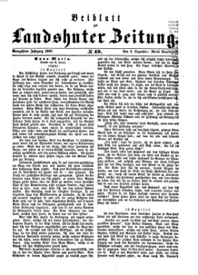 Landshuter Zeitung Sonntag 8. Dezember 1867