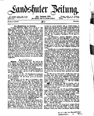 Landshuter Zeitung Freitag 3. Januar 1868