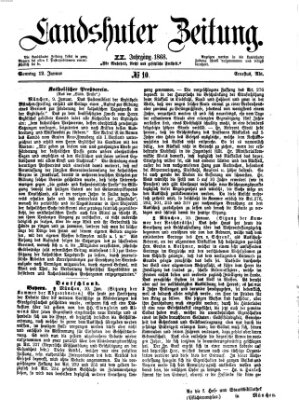 Landshuter Zeitung Sonntag 12. Januar 1868