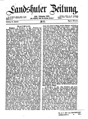 Landshuter Zeitung Dienstag 21. Januar 1868