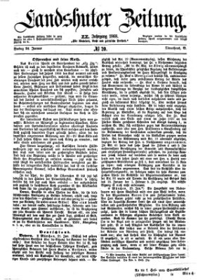 Landshuter Zeitung Freitag 24. Januar 1868