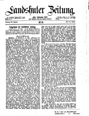 Landshuter Zeitung Dienstag 28. Januar 1868