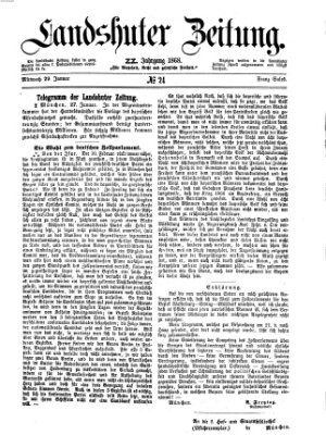 Landshuter Zeitung Mittwoch 29. Januar 1868