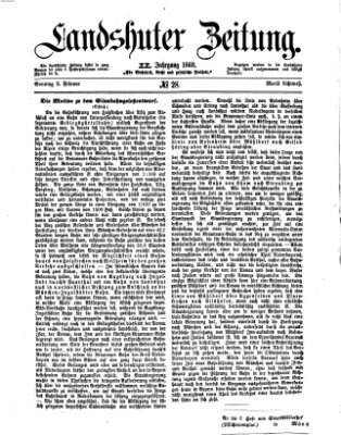 Landshuter Zeitung Sonntag 2. Februar 1868