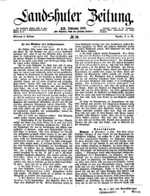 Landshuter Zeitung Mittwoch 5. Februar 1868