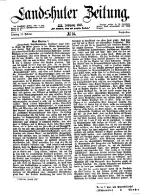 Landshuter Zeitung Dienstag 11. Februar 1868