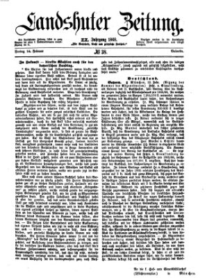 Landshuter Zeitung Freitag 14. Februar 1868