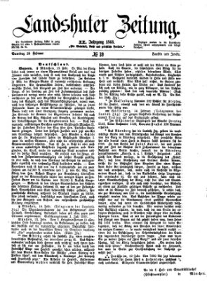 Landshuter Zeitung Samstag 15. Februar 1868