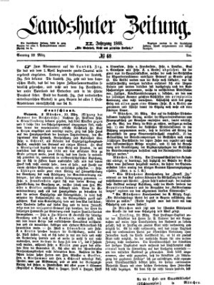 Landshuter Zeitung Sonntag 22. März 1868