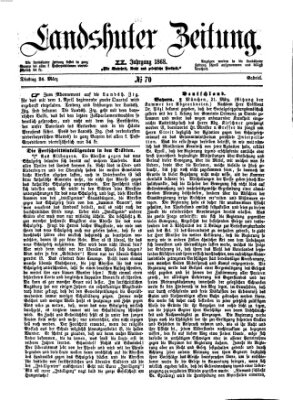 Landshuter Zeitung Dienstag 24. März 1868