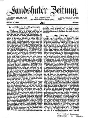 Landshuter Zeitung Samstag 28. März 1868