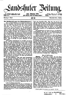 Landshuter Zeitung Sonntag 5. April 1868