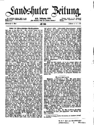 Landshuter Zeitung Mittwoch 6. Mai 1868