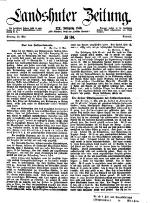 Landshuter Zeitung Sonntag 10. Mai 1868