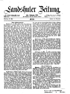 Landshuter Zeitung Samstag 16. Mai 1868