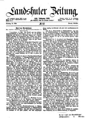 Landshuter Zeitung Dienstag 19. Mai 1868