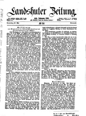 Landshuter Zeitung Donnerstag 28. Mai 1868