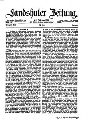 Landshuter Zeitung Freitag 29. Mai 1868