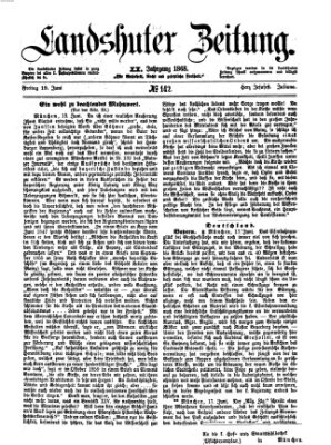 Landshuter Zeitung Freitag 19. Juni 1868