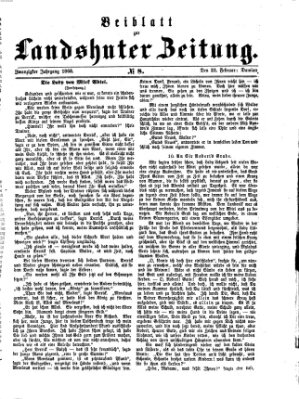 Landshuter Zeitung Sonntag 23. Februar 1868