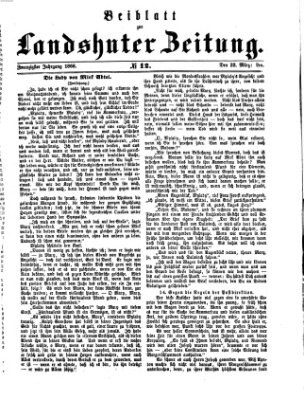 Landshuter Zeitung Sonntag 22. März 1868