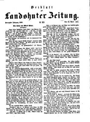 Landshuter Zeitung Sonntag 12. April 1868