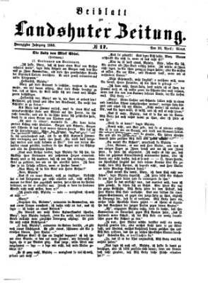 Landshuter Zeitung Sonntag 26. April 1868