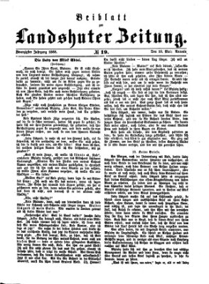 Landshuter Zeitung Sonntag 10. Mai 1868