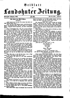 Landshuter Zeitung Sonntag 24. Mai 1868