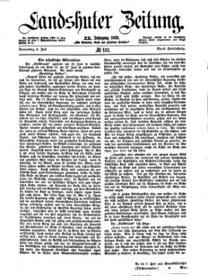 Landshuter Zeitung Donnerstag 2. Juli 1868