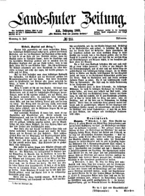 Landshuter Zeitung Sonntag 5. Juli 1868