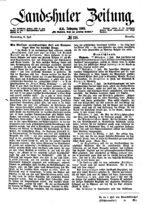 Landshuter Zeitung Donnerstag 9. Juli 1868