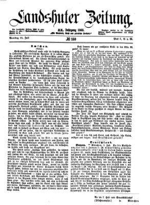 Landshuter Zeitung Samstag 11. Juli 1868