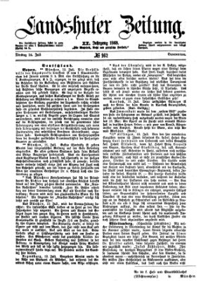 Landshuter Zeitung Dienstag 14. Juli 1868