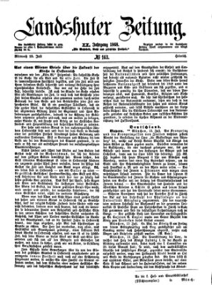 Landshuter Zeitung Mittwoch 15. Juli 1868