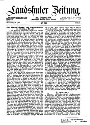 Landshuter Zeitung Donnerstag 16. Juli 1868