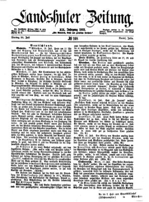 Landshuter Zeitung Dienstag 21. Juli 1868