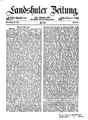 Landshuter Zeitung Donnerstag 23. Juli 1868