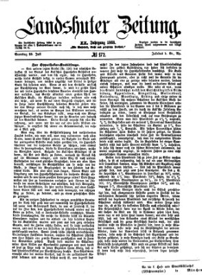 Landshuter Zeitung Samstag 25. Juli 1868