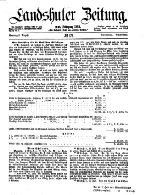 Landshuter Zeitung Sonntag 2. August 1868