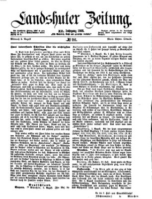 Landshuter Zeitung Mittwoch 5. August 1868