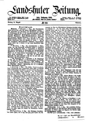 Landshuter Zeitung Dienstag 11. August 1868