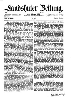 Landshuter Zeitung Freitag 28. August 1868