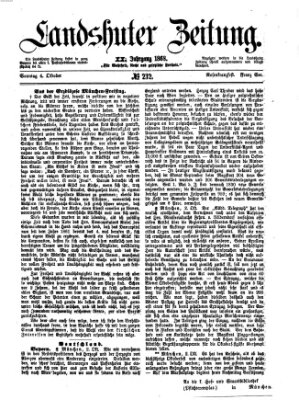 Landshuter Zeitung Sonntag 4. Oktober 1868