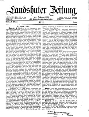 Landshuter Zeitung Dienstag 6. Oktober 1868